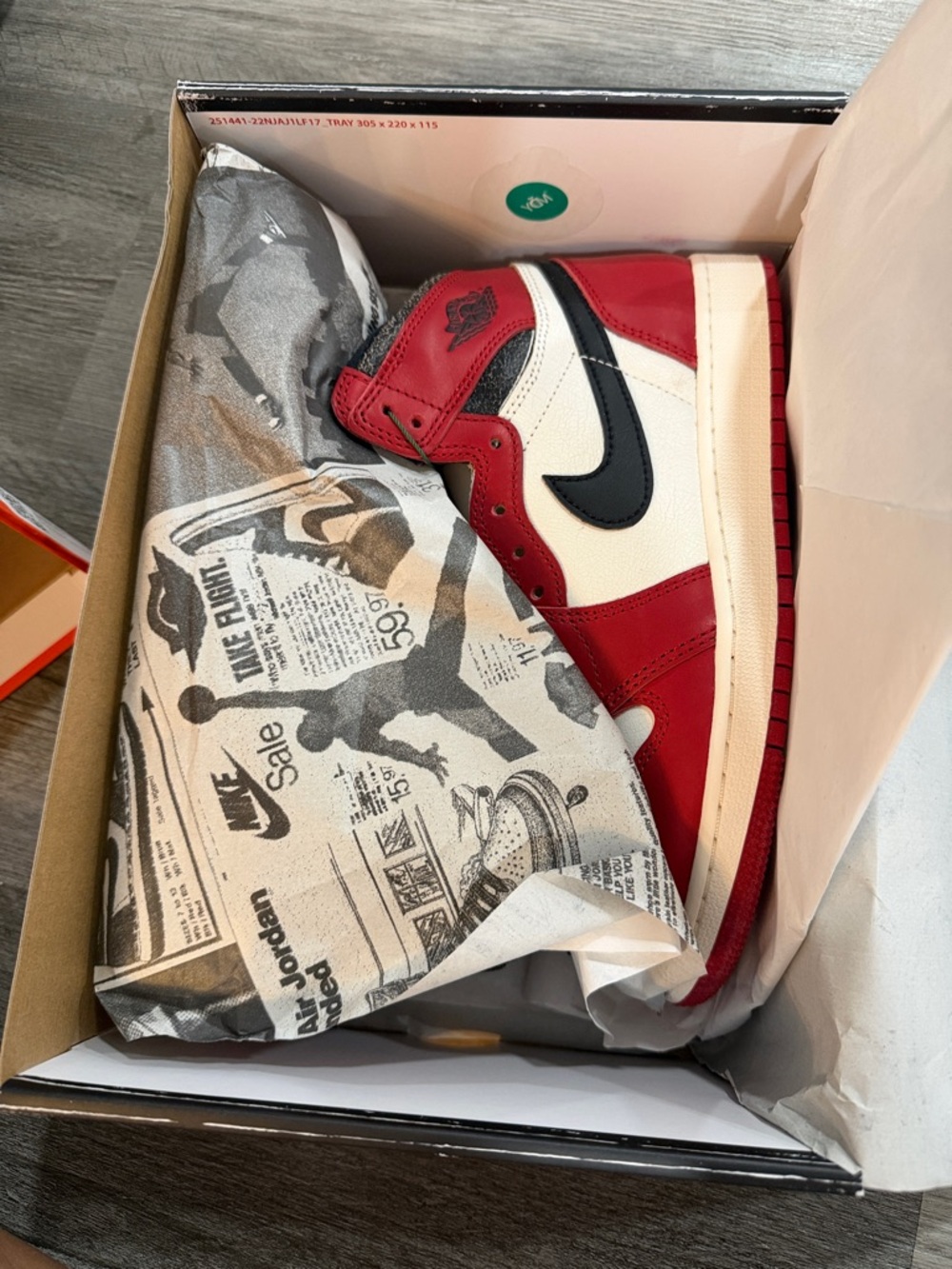 Nike Jordan 1 grade school retro high OG Chicago lost & found Sneakers